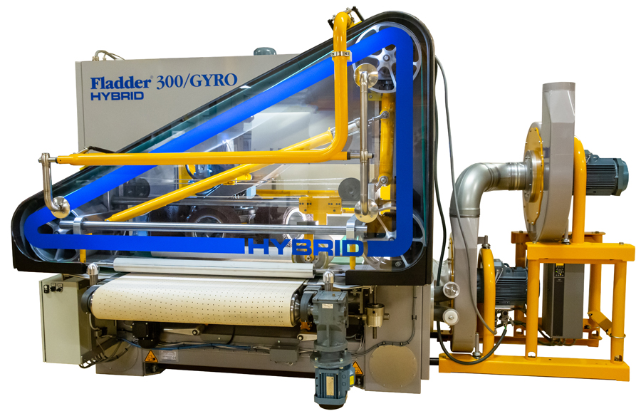 FLADDER Hybrid grinding and edge rounding machine closed